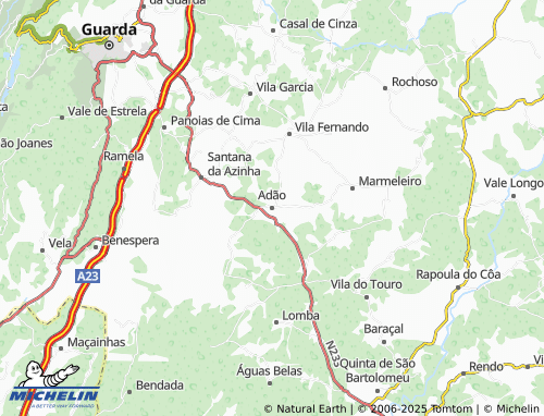 Carte MICHELIN Adão - ViaMichelin