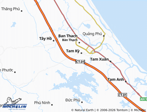 Mapa MICHELIN Tam Thái - ViaMichelin