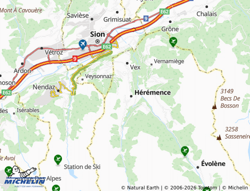 MICHELIN Les Masses map - ViaMichelin