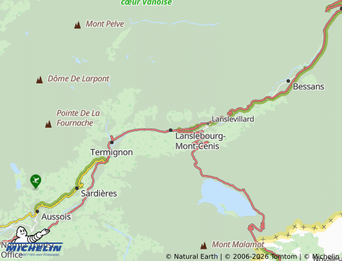 MICHELIN Lanslebourg-Mont-Cenis map - ViaMichelin