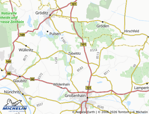 MICHELIN Zabeltitz map - ViaMichelin