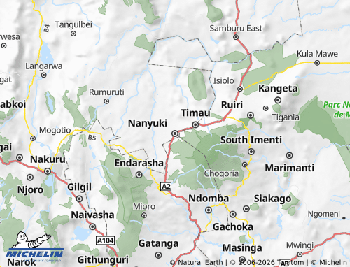 MICHELIN Laikipia map - ViaMichelin