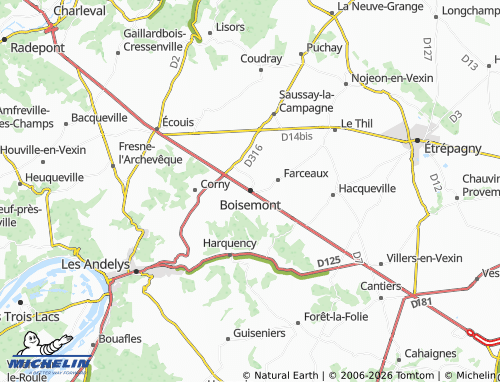 Mappa MICHELIN Boisemont - ViaMichelin