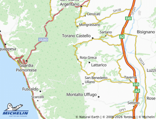 MICHELIN Rota Greca map - ViaMichelin