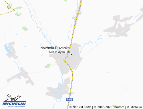 MICHELIN Nyzhnia Duvanka map - ViaMichelin