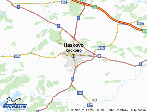 Kaart MICHELIN Haskovo - ViaMichelin