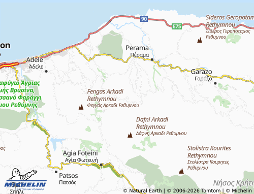 Carte MICHELIN Eleftherna - ViaMichelin