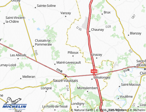 Carte MICHELIN Pliboux - ViaMichelin