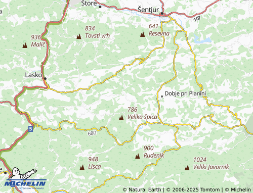 MICHELIN Trobni Dol map - ViaMichelin