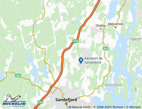 MICHELIN-Landkarte Fevang - ViaMichelin