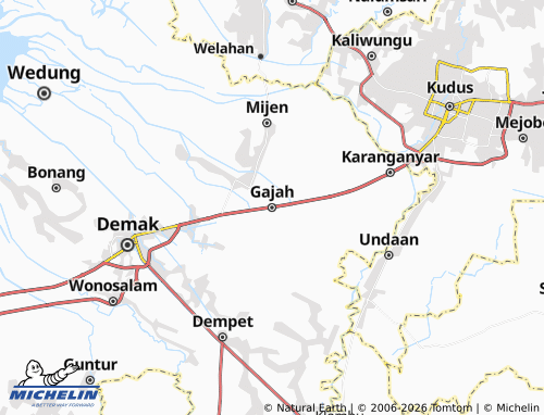 MICHELIN-Landkarte Gajah - ViaMichelin