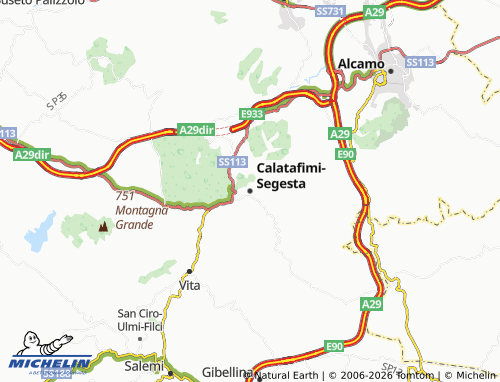 MICHELIN Calatafimi-Segesta map - ViaMichelin