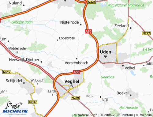 Carte MICHELIN Vorstenbosch - ViaMichelin