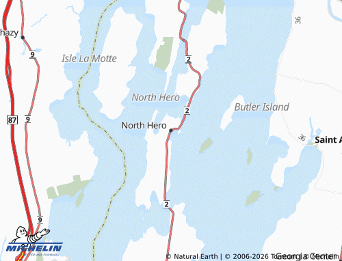 Carte MICHELIN North Hero - ViaMichelin