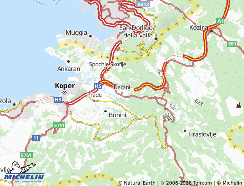 Mappa MICHELIN Villa Dekani - ViaMichelin