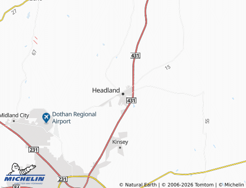 Mappa MICHELIN Headland - ViaMichelin