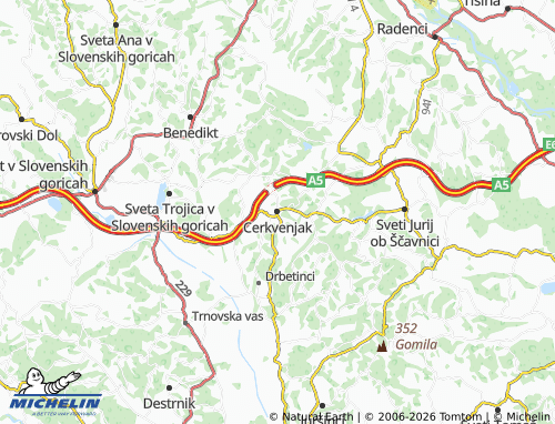 Mappa MICHELIN Cerkvenjak - ViaMichelin