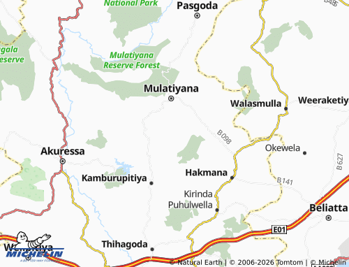 Carte MICHELIN Bamunugama West - ViaMichelin