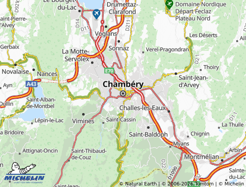 MICHELIN-Landkarte Chambéry - ViaMichelin