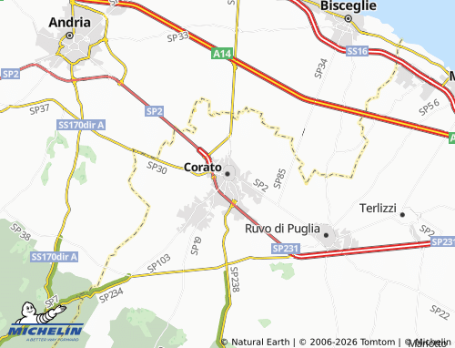 Mapa MICHELIN Corato - ViaMichelin