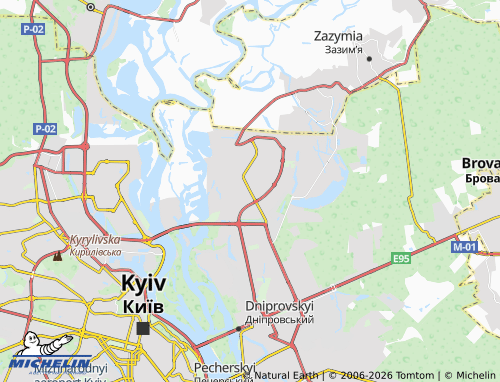 Mapa MICHELIN Desnianskyi - ViaMichelin