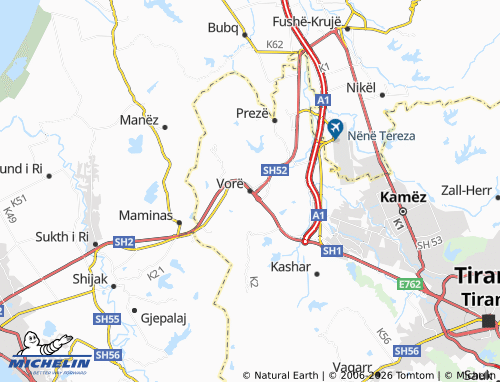 Mapa MICHELIN Vorë - ViaMichelin