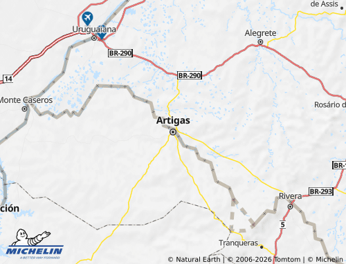 Mapa MICHELIN Artigas - ViaMichelin
