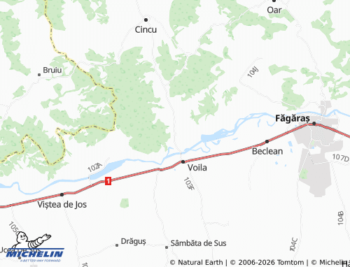 Mapa MICHELIN Cincșor - ViaMichelin