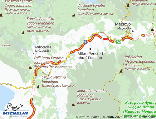 Carte MICHELIN Mega Peristeri - ViaMichelin