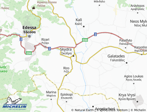 Carte MICHELIN Skydra - ViaMichelin