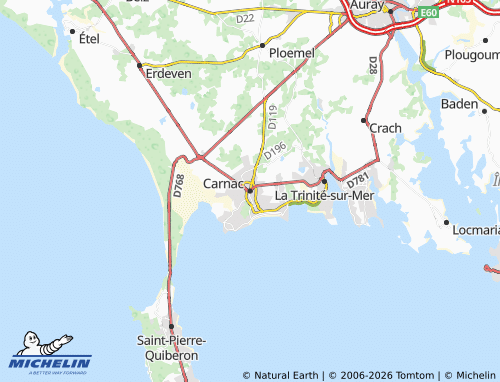 MICHELIN Carnac map - ViaMichelin