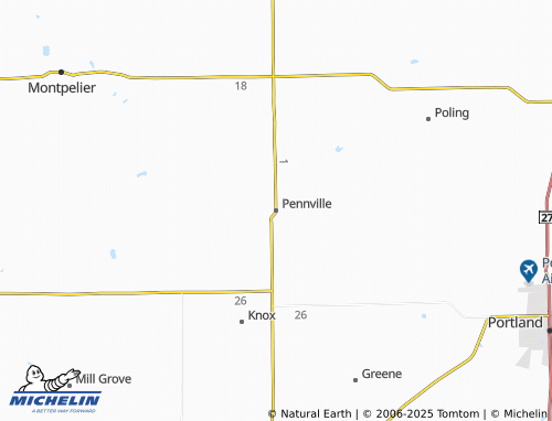 MICHELIN Pennville map - ViaMichelin