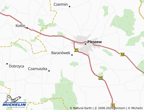 MICHELIN Baranówek map - ViaMichelin