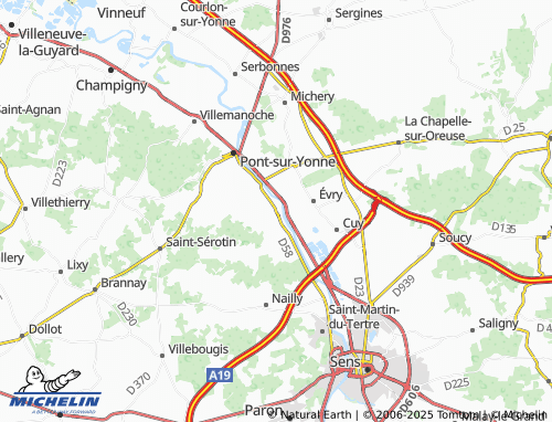 MICHELIN Villeperrot map - ViaMichelin