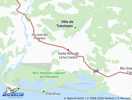 Mappa MICHELIN Cantarrana, Santa Rosa de Lima - ViaMichelin