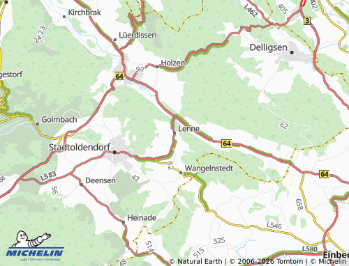 MICHELIN Lenne map - ViaMichelin