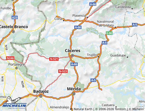 Mappa MICHELIN Cáceres - ViaMichelin
