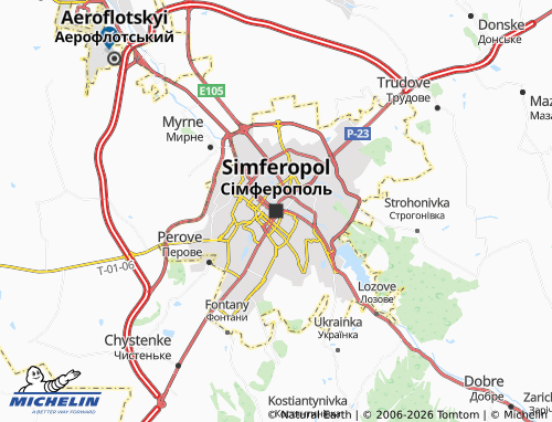MICHELIN Simferopol map - ViaMichelin