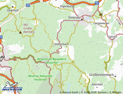 MICHELIN Stützerbach map - ViaMichelin