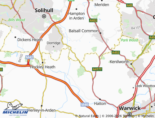 MICHELIN Chadwick End map - ViaMichelin