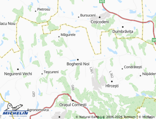 MICHELIN Boghenii Noi map - ViaMichelin
