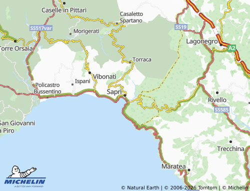 Mappa MICHELIN Sapri - ViaMichelin