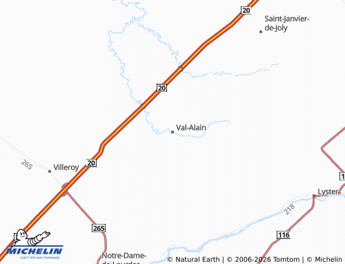 Mappa MICHELIN Val-Alain - ViaMichelin