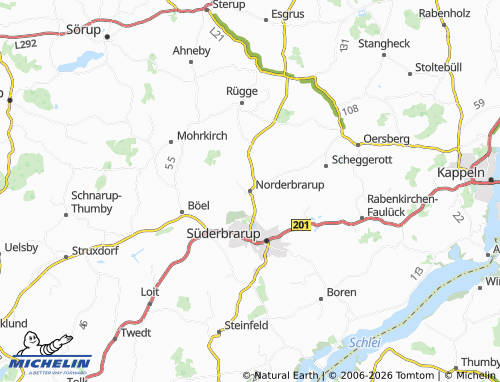 MICHELIN Norderbrarup map - ViaMichelin