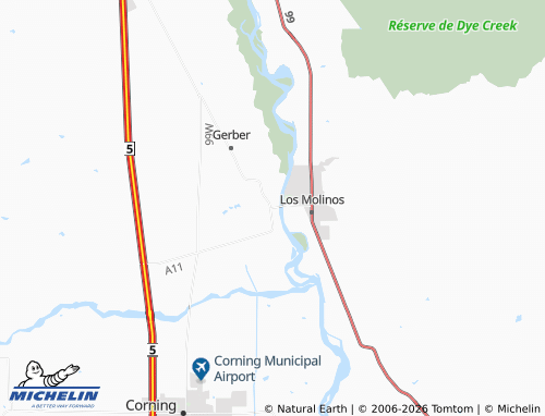 Mappa MICHELIN Tehama - ViaMichelin