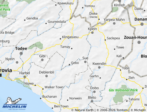 MICHELIN Tukpahblee map - ViaMichelin
