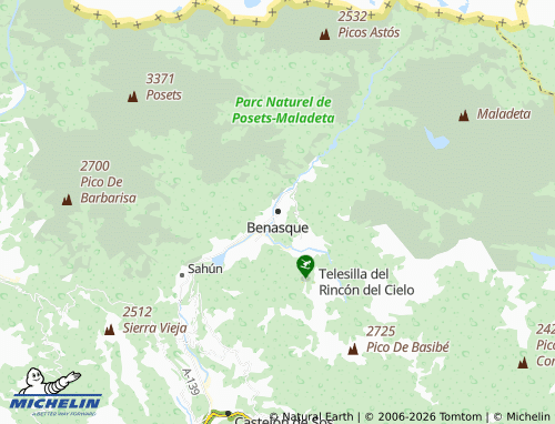 Mapa MICHELIN Benasque - ViaMichelin