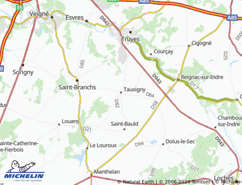 Carte MICHELIN Tauxigny-Saint-Bauld - ViaMichelin