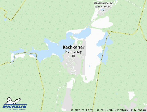 MICHELIN-Landkarte Kachkanar - ViaMichelin