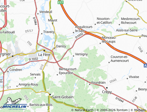 Mappa MICHELIN Versigny - ViaMichelin